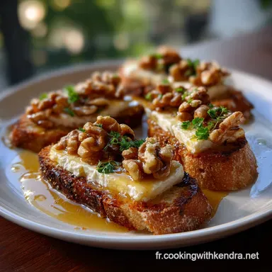 Recette De Crostini Au Brie Miel Noix Ap&eacute;ro Facile Et Rapide Fiche recette