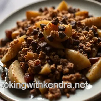 Cr&egrave;meux crumble poire chocolat : mon dessert r&eacute;confortant pr&eacute;f&eacute;r&eacute; Fiche recette