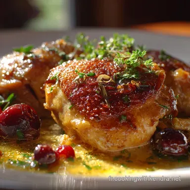 Cuisses de poulet aux airelles Recette pour une peau ultra croustillante Fiche recette