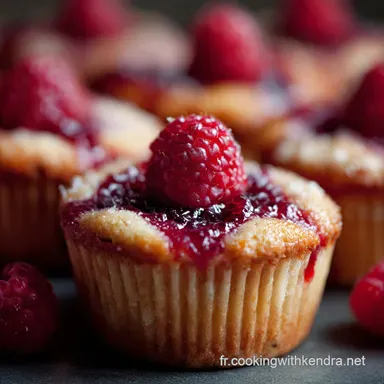 Cupcakes &agrave; la framboise Recette moelleuse avec c&oelig;ur coulant