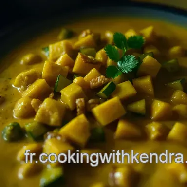 Curry de Courgettes R&eacute;confortant : Recette Facile au Lait de Coco Fiche recette