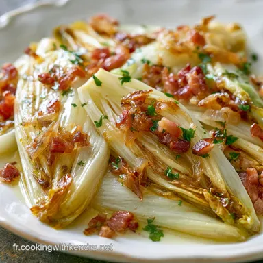 Endives &agrave; la Bonne Femme aux Lardons Fiche recette