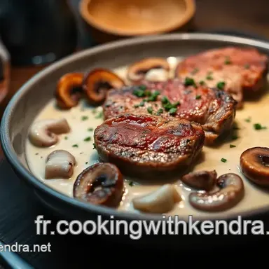 Filet de Mignon de Veau &agrave; la Cr&egrave;me et aux Champignons : Un D&eacute;lice Facile &agrave; Pr&eacute;parer