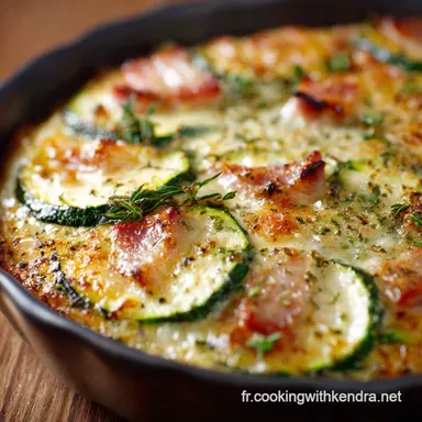 Flan de Courgettes au Jambon de Poulet Recette facile et ultral&eacute;g&egrave;re Fiche recette