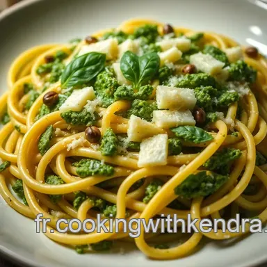 Fusili al Pesto Classique : Un D&eacute;lice de Cuisine M&eacute;diterran&eacute;enne Fiche recette
