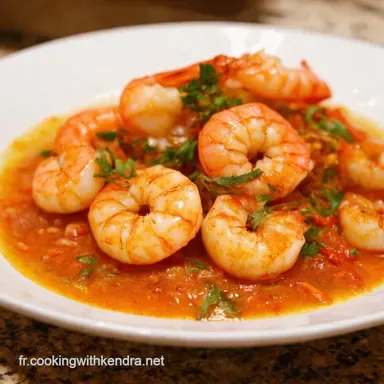 Plats Rapides Gambas &agrave; lAil Express Moins de 30 Minutes Fiche recette