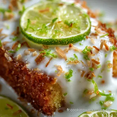 G&acirc;teau Citron Vert Noix de Coco Le d&eacute;lice tropical ultra moelleux Fiche recette