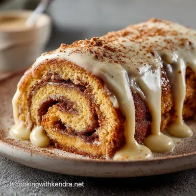 G&acirc;teau roul&eacute; &agrave; la cannelle et gla&ccedil;age vanille Recette antifissure Fiche recette