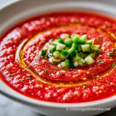 Gazpacho Concombre Tomate pour 4 Fiche recette