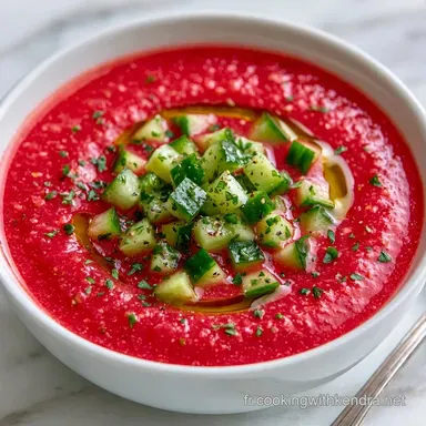 Gazpacho Tomate Concombre Poivron pour 4 Fiche recette