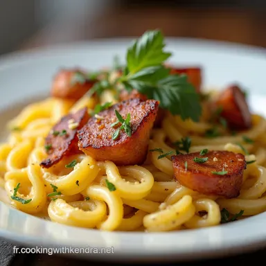 Recette Gratin de Sp&auml;tzle Maison Cr&eacute;meux aux Lardons