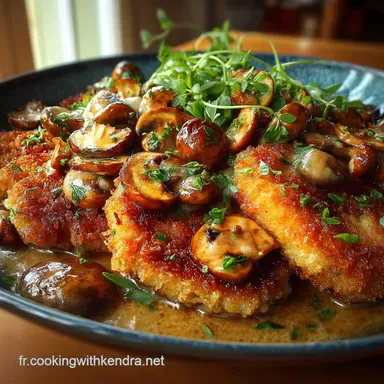 J&auml;gerschnitzel Recette Authentique et Sauce Cr&eacute;m&eacute;e aux Champignons des Bois Fiche recette