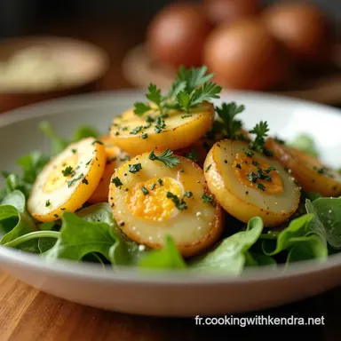 Salade de Pommes de Terre Thon &OElig;ufs Recette dAigrette Maison Fiche recette