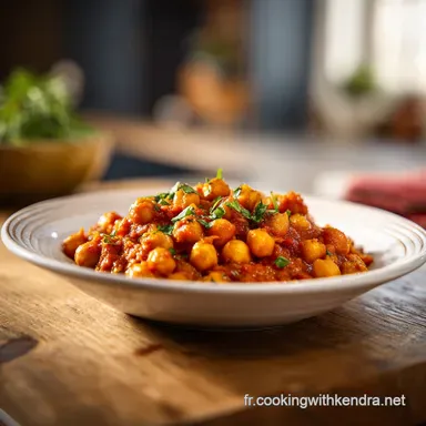 Masala de Pois Chiches en 40 Minutes pour 4 Servings Fiche recette