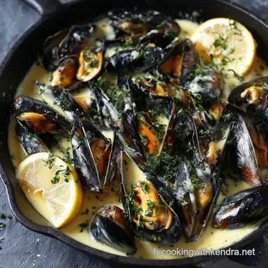 Moules &agrave; la cr&egrave;me dail et de citron cr&eacute;meuses Recette express en 30 min