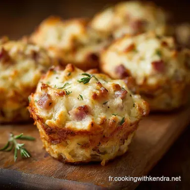 Muffins Moelleux au Jambon de Dinde et au Fromage Parfaits pour lAp&eacute;ro Fiche recette