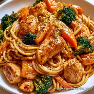 Nouilles Saut&eacute;es Poulet L&eacute;gumes en 30 Min