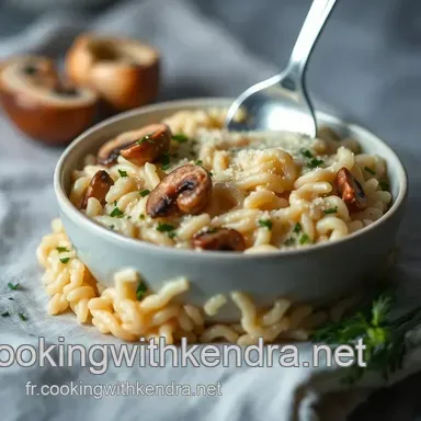 Recette Orzotto cr&eacute;meux aux champignons et herbes fra&icirc;ches Fiche recette