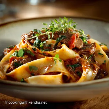 Pappardelle au Rago&ucirc;t de Sanglier Le tr&eacute;sor toscan fondant et profond Fiche recette