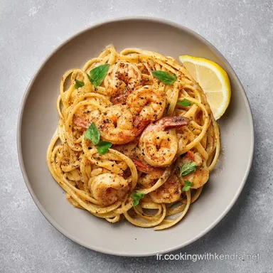 Recette de P&acirc;tes aux Crevettes en 15 Min Fiche recette