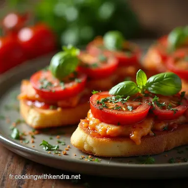 P&acirc;tes au Poulet Bruschetta Cr&eacute;meuses D&icirc;ner Italien Facile Fiche recette