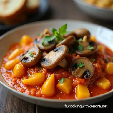 Pilzgulasch V&eacute;g&eacute;tal Goulash aux Champignons Authentique et R&eacute;confortant