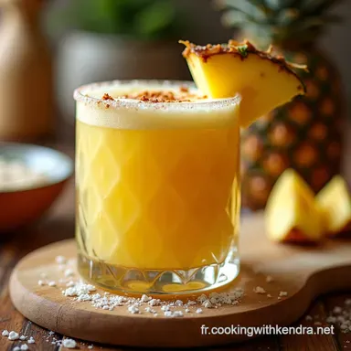 La Vraie Pi&ntilde;a Colada Royale &agrave; lAnanas et Noix de Coco 10 Min Fiche recette