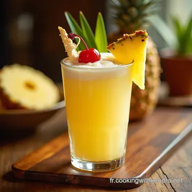 Pi&ntilde;a Colada Sans Alcool Mon Cocktail Virgin Rafra&icirc;chissant Fiche recette