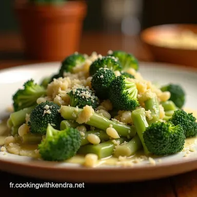 Po&ecirc;l&eacute;e de Riz au Brocoli Cr&eacute;meuse D&eacute;jeuner V&eacute;g&eacute;tarien Express Fiche recette