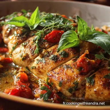 Poitrine de poulet au basilic et &agrave; lail Recette juteuse et rapide en 30 min Fiche recette