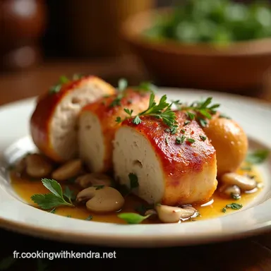 Filet de Poulet en Cro&ucirc;te de Bacon Farci aux Champignons Fiche recette