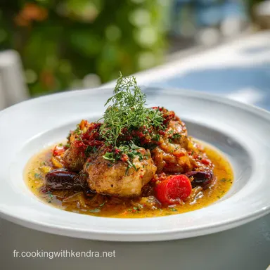 Poulet Basquaise &agrave; la fa&ccedil;on de Cyril Lignac pour 4 Servings Fiche recette