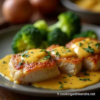 Filets de Poulet au Brocoli et Sauce au Fromage Express Fiche recette