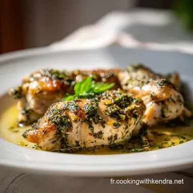 Poulet Cr&eacute;meux &agrave; l'Ail et au Persil : Recette Express en 25 min Fiche recette