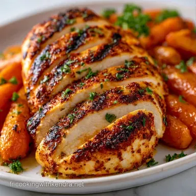 Poulet Grill&eacute; Aux L&eacute;gumes en 40 Minutes Fiche recette
