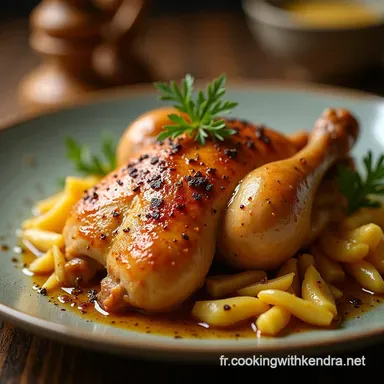 Poulet au Miel et &agrave; la Moutarde Dijon Facile et Caram&eacute;lis&eacute; Fiche recette