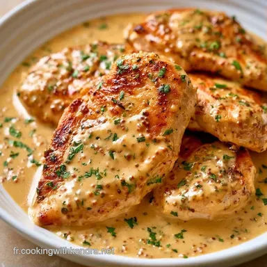 Poulet Moutarde Cr&egrave;me en 30 Minutes Fiche recette