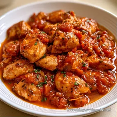 Poulet Sauce Tomate pour 4 Personnes Fiche recette