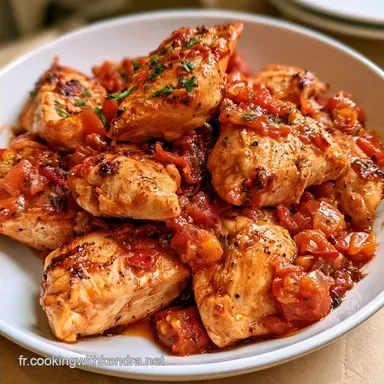 Poulet Sauce Tomate pour 4 Personnes