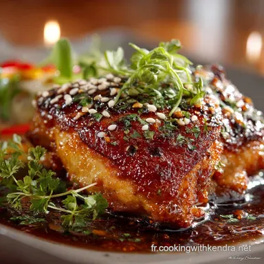 Poulet au S&eacute;same et Sauce Caramel Croustillant et Laqu&eacute; &agrave; la Perfection Fiche recette