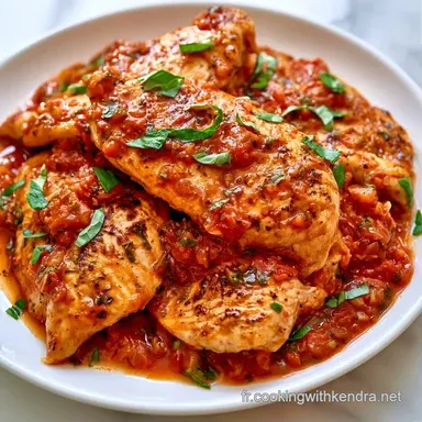 Poulet Tomates Basilic pour 4 Personnes Fiche recette