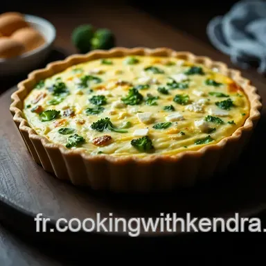 Recette Quiche au Brocoli et Fromage de Ch&egrave;vre: Facile et Savoureuse Fiche recette