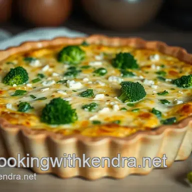 Recette Quiche au Brocoli et Fromage de Ch&egrave;vre: Facile et Savoureuse