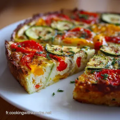 Quiche aux l&eacute;gumes sans cro&ucirc;te Recette facile et flan l&eacute;ger