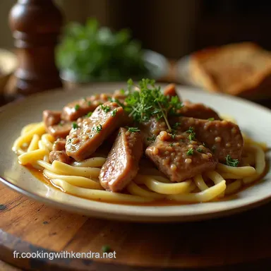B&oelig;uf Stroganoff Express Rago&ucirc;t Hach&eacute; Russe R&eacute;confortant Fiche recette