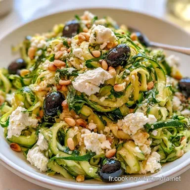 Salade Courgettes Feta Menthe en 15 Min