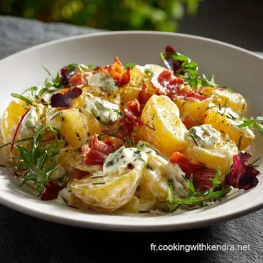 Salade de pommes de terre cr&eacute;meuse Recette classique ultraonctueuse Fiche recette