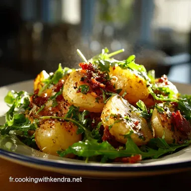 Salade de Pommes de Terre Recette Ti&egrave;de Lyonnaise Vinaigrette de Chef Fiche recette