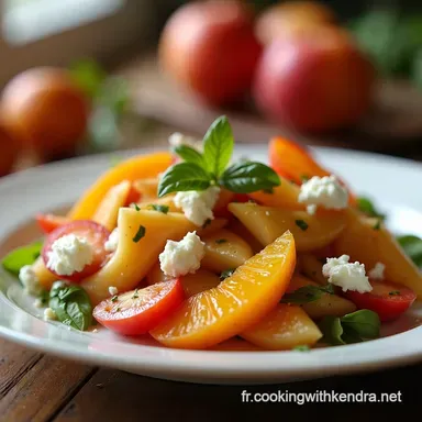 Salade de Past&egrave;que Nectarines Ch&egrave;vre L&Eacute;t&eacute; en Bouche Fiche recette