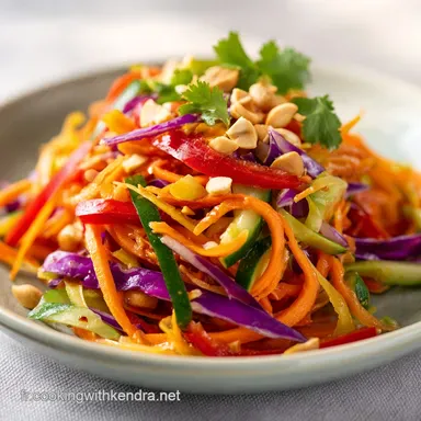 Salade Tha&iuml; aux Cacahu&egrave;tes : Recette Croquante en 25 Minutes Fiche recette